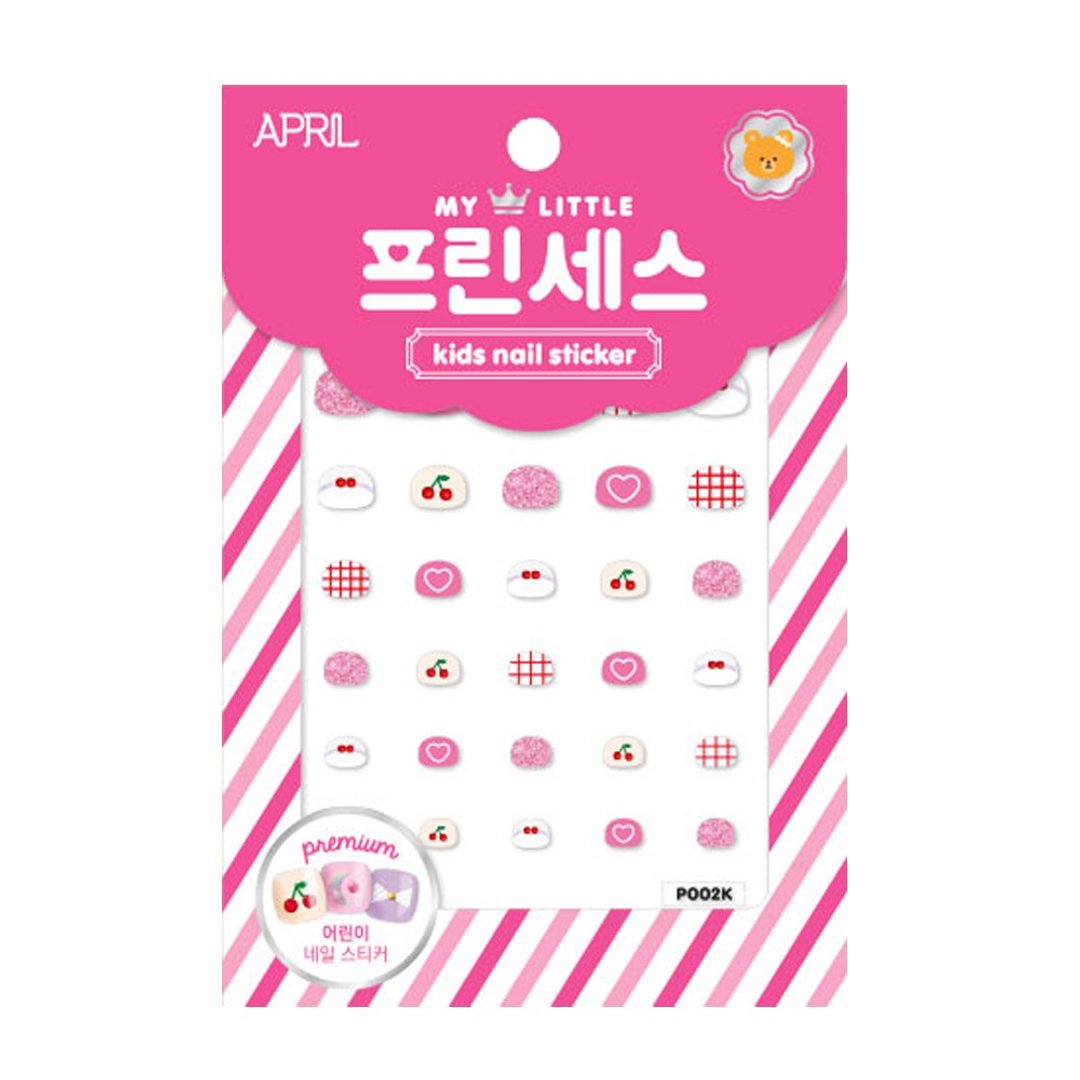 【April】 儿童安全时尚指甲贴(爱心樱桃) - 指甲油/指甲贴 - 其他材质 