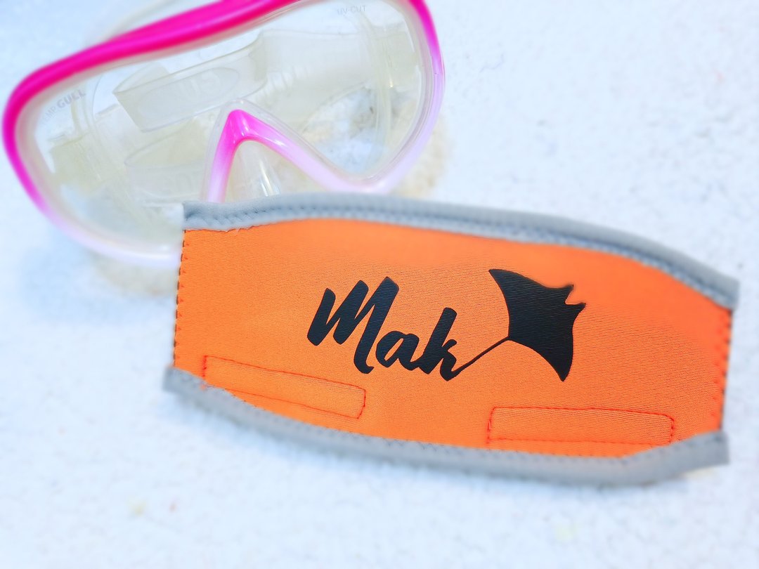 Personalised Scuba Mask Strap Cover 潜水镜 潜水用品带套 - 运动配件 - 防水材质 黑色