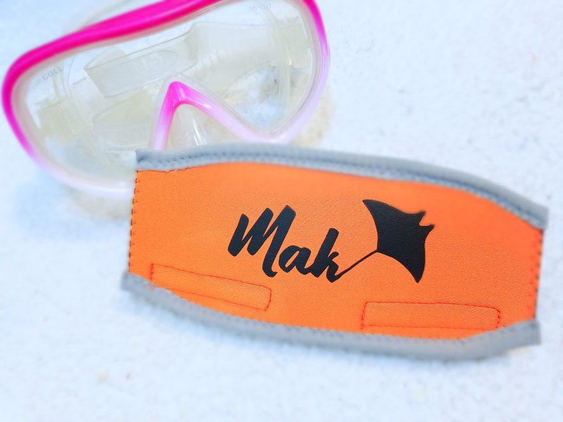 Personalised Scuba Mask Strap Cover 潜水镜 潜水用品带套 - 运动配件 - 防水材质 黑色