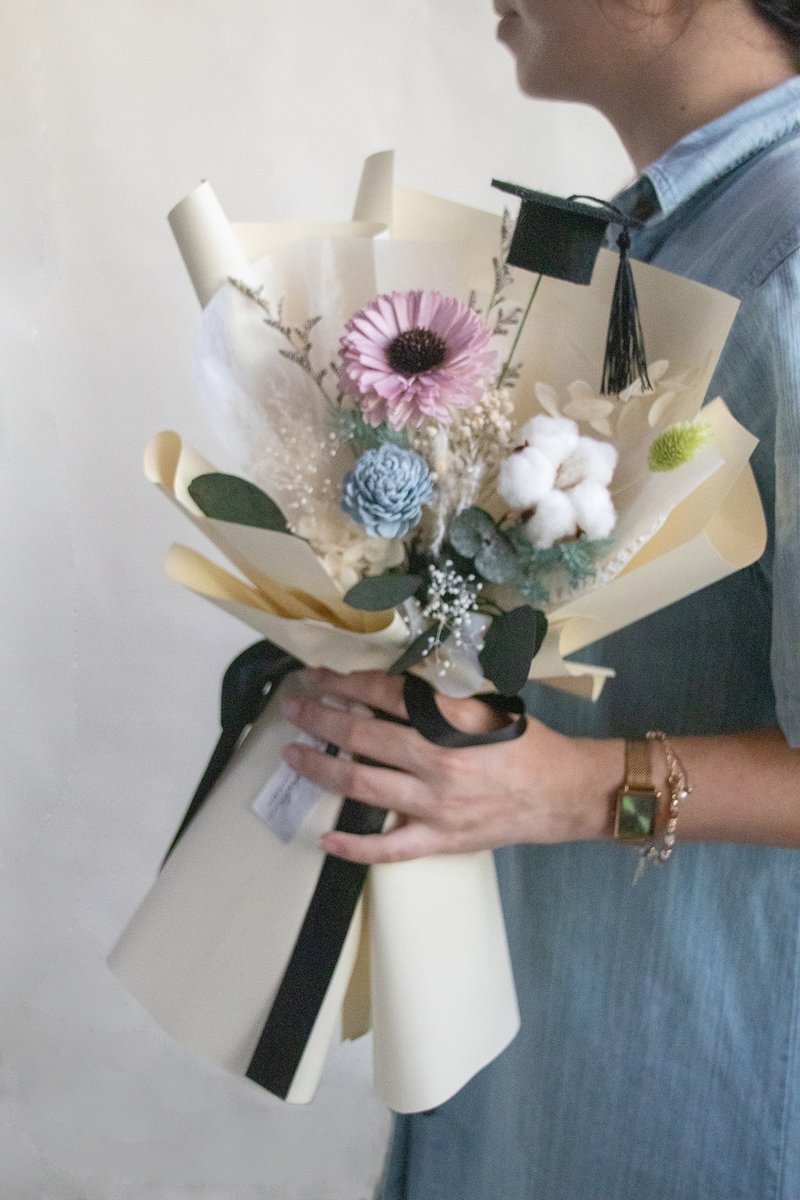 毕业花束 多巴胺夏日毕业花束 扩香花束 三色可选 - 干燥花/捧花 - 植物．花 