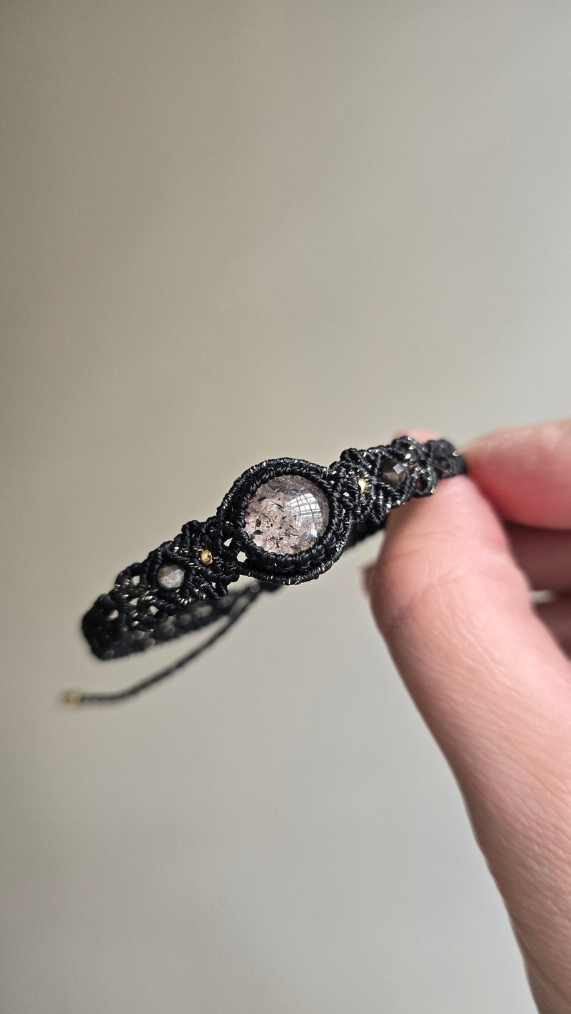 SSQ02 超七。南美蜡线编织手绳 - 手链/手环 - 其他材质 黑色