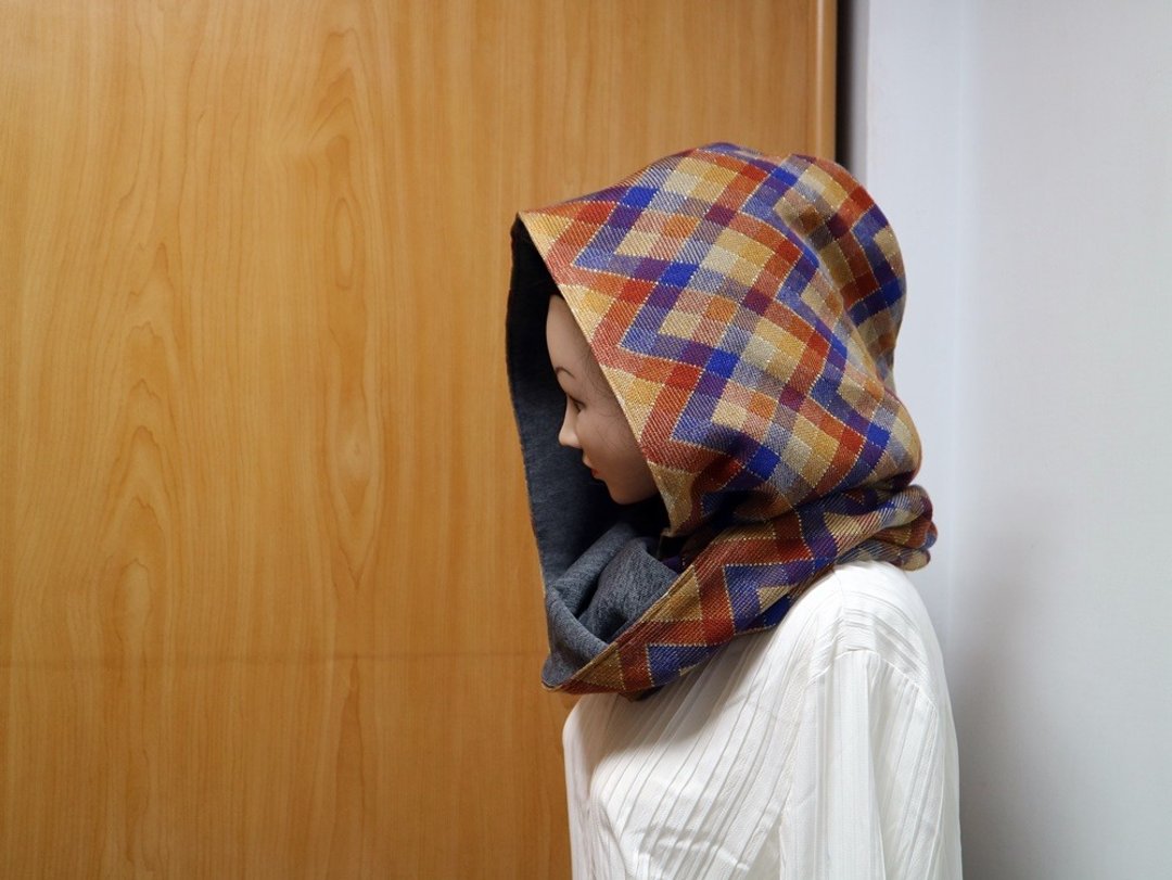 连帽 围脖. 帽子围巾.scarf  双面双色 大人.小孩均适用 - 围巾/披肩 - 其他材质 多色
