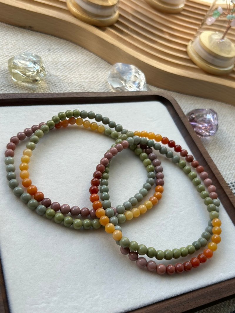 华光-藏晶阁 |  糖果阿拉善-Alashan Agate | 对应全脉轮 - 手链/手环 - 石头 