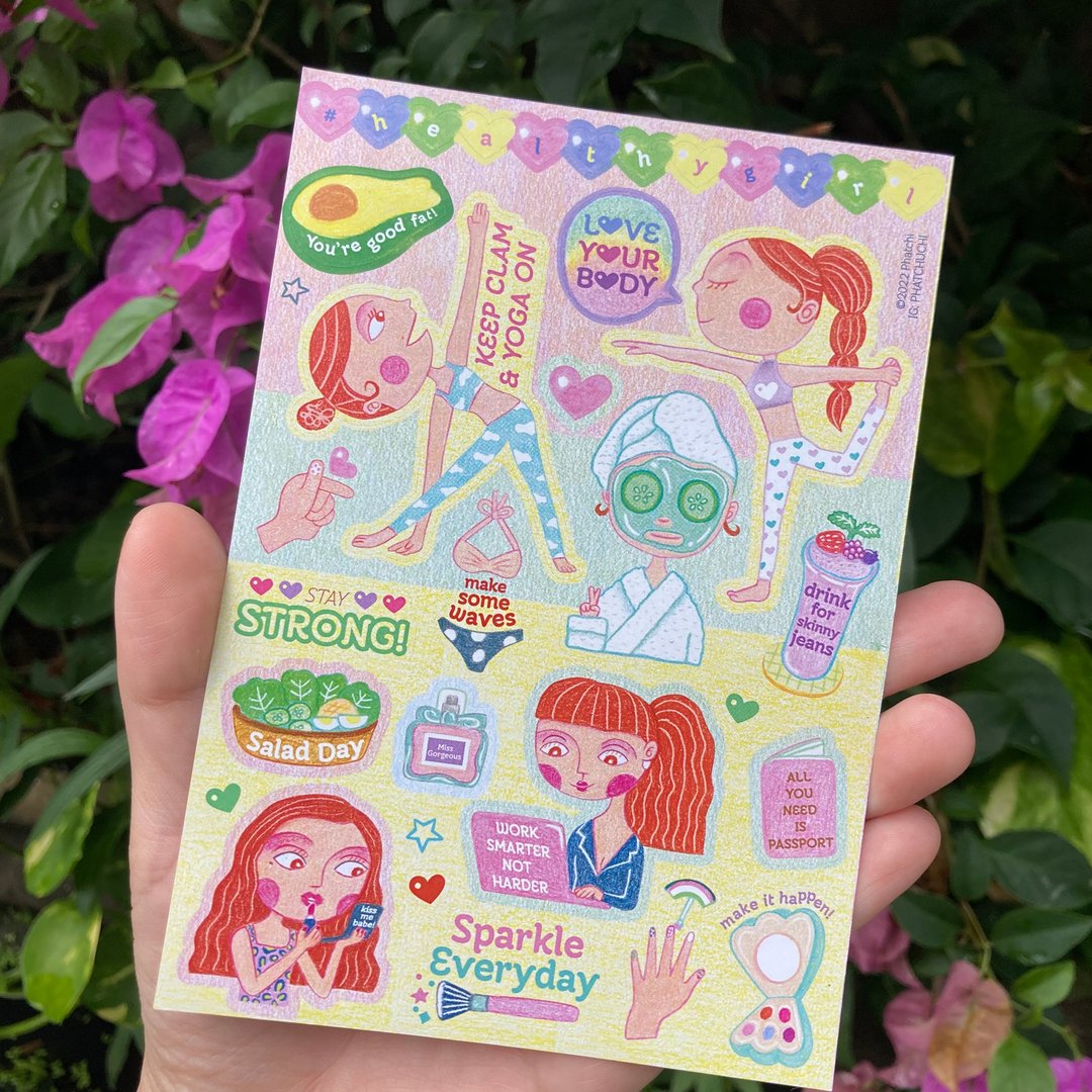 Girlsss Sticker - 贴纸 - 纸 多色