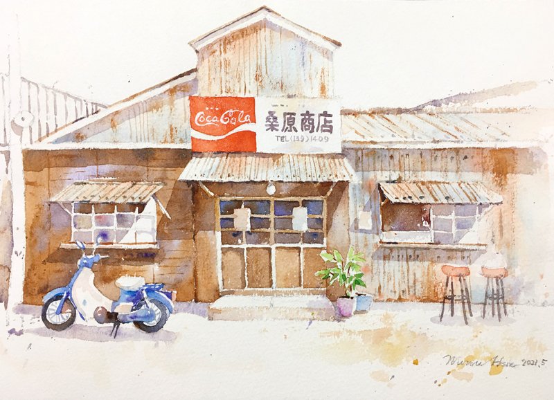 在线课程。穿睡衣的水彩在线课-桑原商店(可加购材料包) - 木工/竹艺/纸艺 - 纸 咖啡色