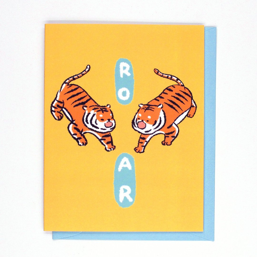 ROAR Tiger 祝福卡 - 卡片/明信片 - 纸 橘色