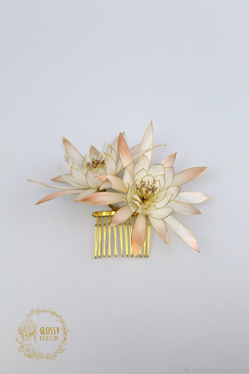 硒属 波峰 头发梳 婚礼装饰品 手工装饰品 - 发饰 - 其他材质 白色