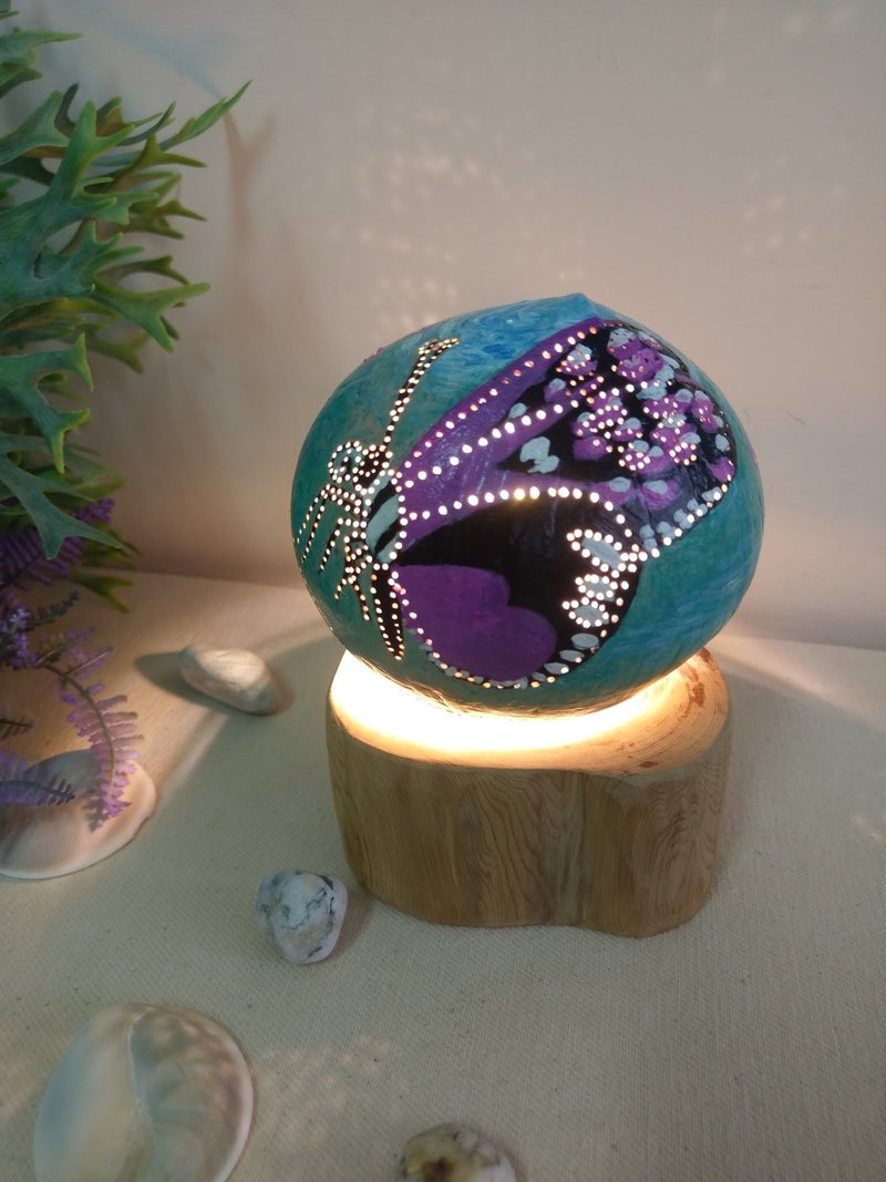 一抹飞舞的粉紫 - 灯具/灯饰 - 木头 紫色