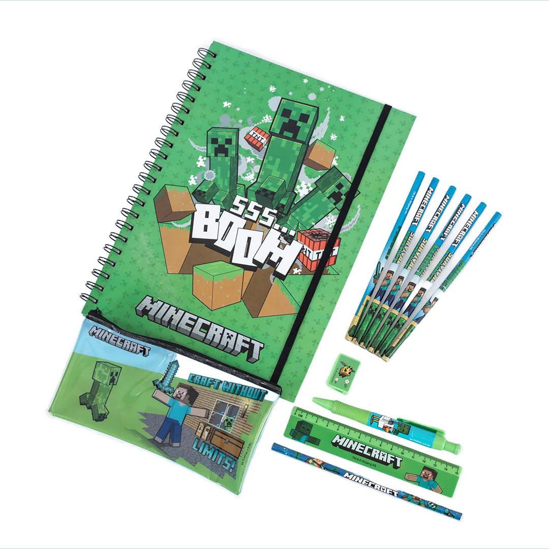 Minecraft 麦块12合1文具套装 - 其他书写用品 - 塑料 绿色