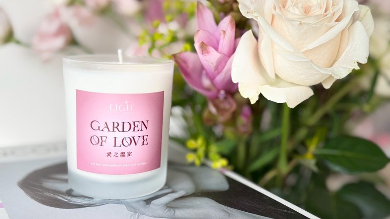 【 Light Candle 】Garden of Love 爱之温室 | 天然大豆蜡精油 - 蜡烛/烛台 - 蜡 透明