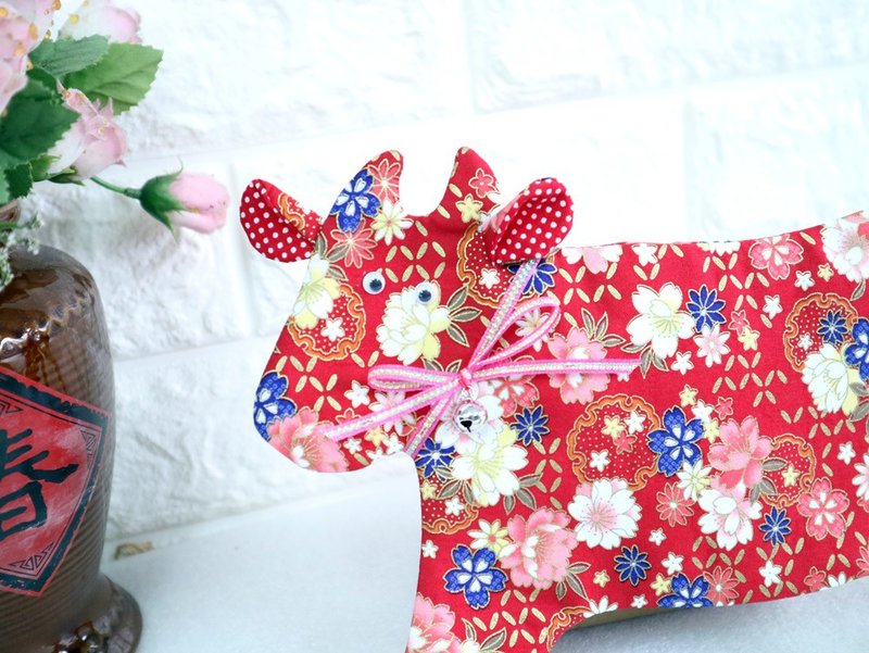 牛转干坤 金牛献瑞 牛转新运拉链布红包袋钱包 存折袋 - 红包/春联 - 棉．麻 