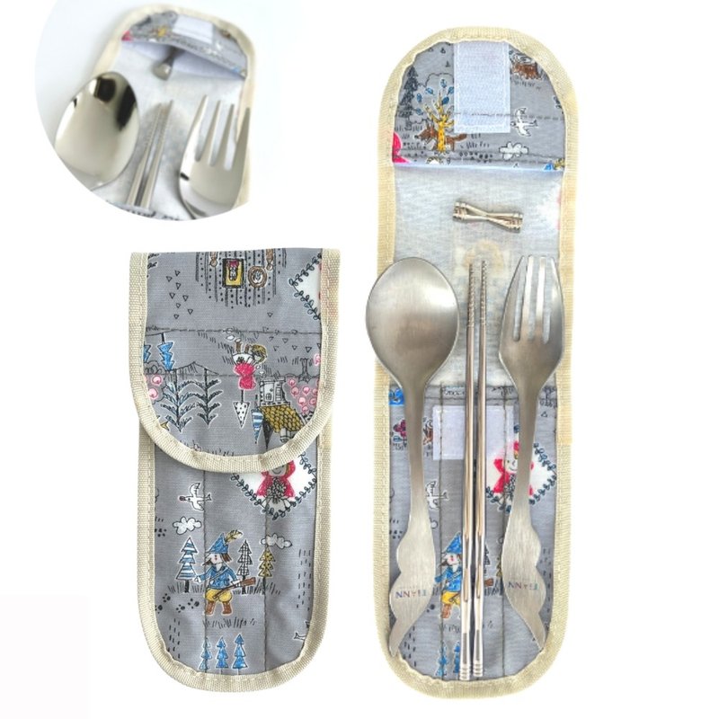 【环保餐具】纯钛翼羽 汤叉筷子组 (无毒安全/ 轻巧好洗) - 餐刀/叉/匙组合 - 其他材质 银色