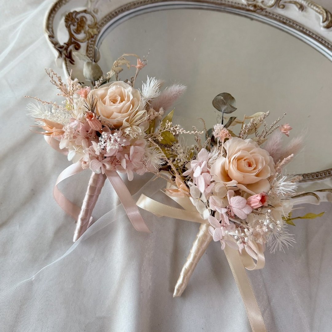 【婚礼胸花】胸花 主婚人胸花 永生玫瑰 伴郎胸花 婚礼结婚 招待 - 干燥花/捧花 - 植物．花 