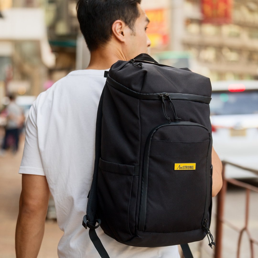 【内置鞋格】02-RUCKSACK 训练背包 L - 后背包/双肩包 - 聚酯纤维 黑色
