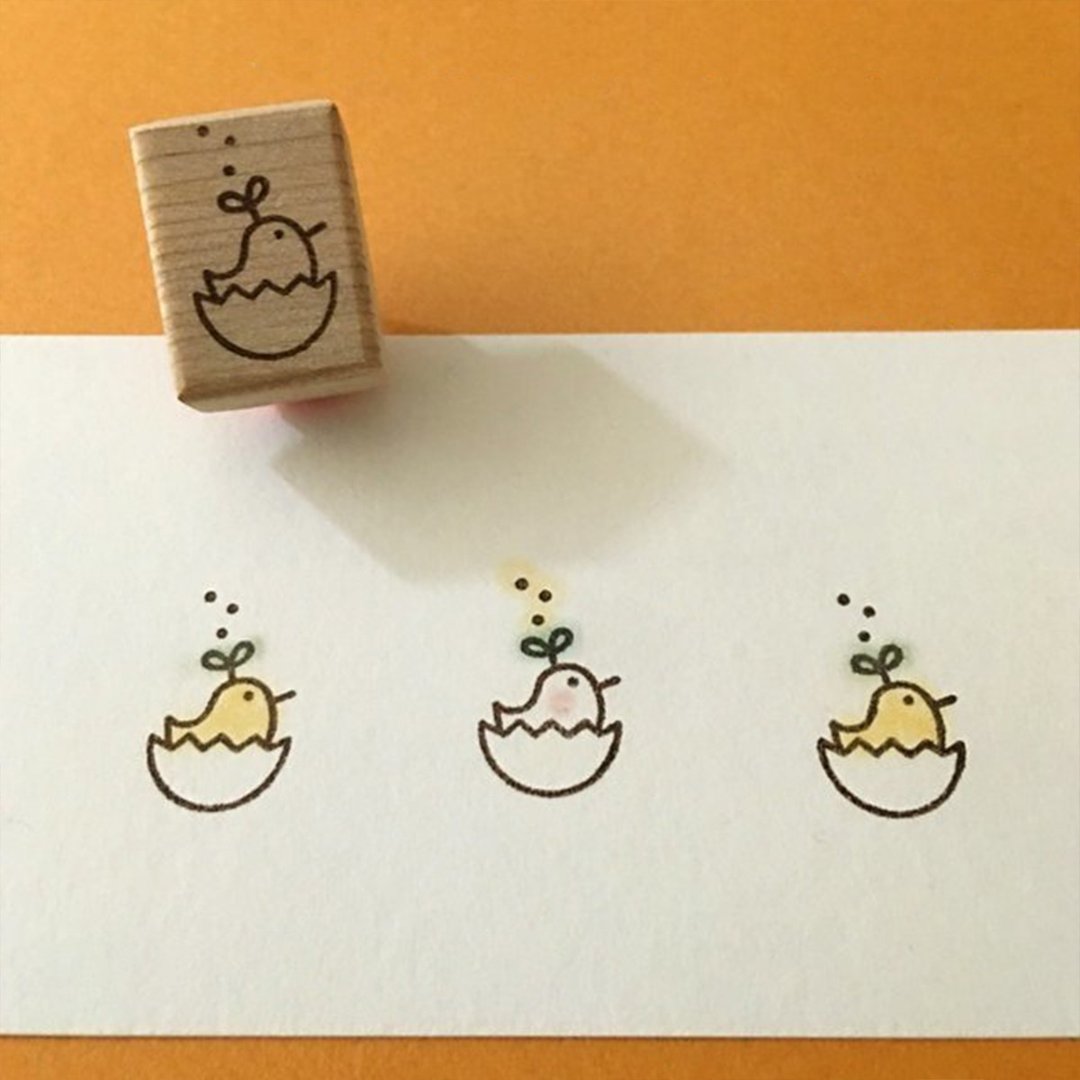 Chick Egg Futaba Pochi - 印章/印台 - 橡胶 
