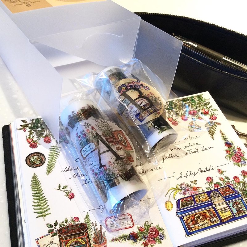 分装胶带A+B 手帐时光 各2单位 - 纸胶带 - 塑料 