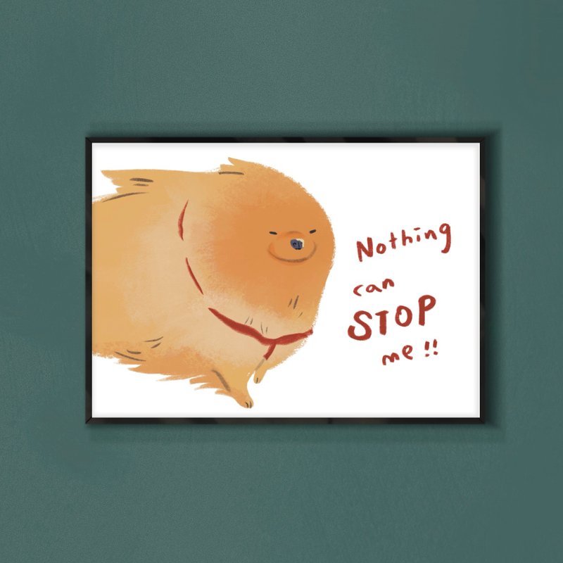 没什么事能阻止我 / A4海报/ 明信片 - 海报/装饰画/版画 - 棉．麻 橘色