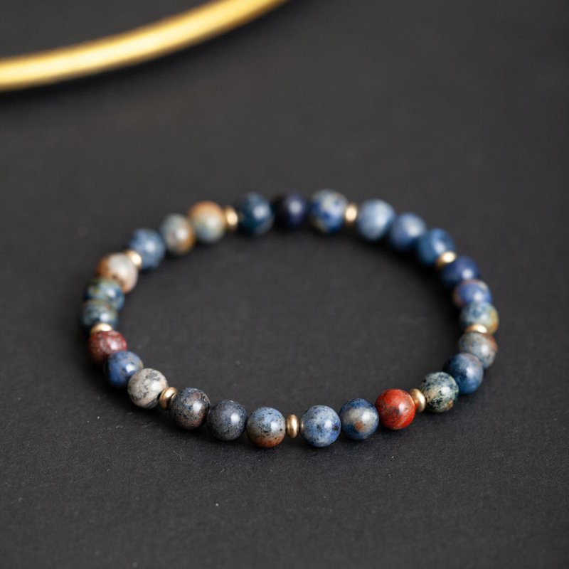 日落黑点蓝石手链 - 手链/手环 - 半宝石 多色