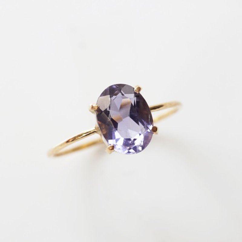 K18 Iolite Oval Cut Ring ~ Martha - 戒指 - 宝石 