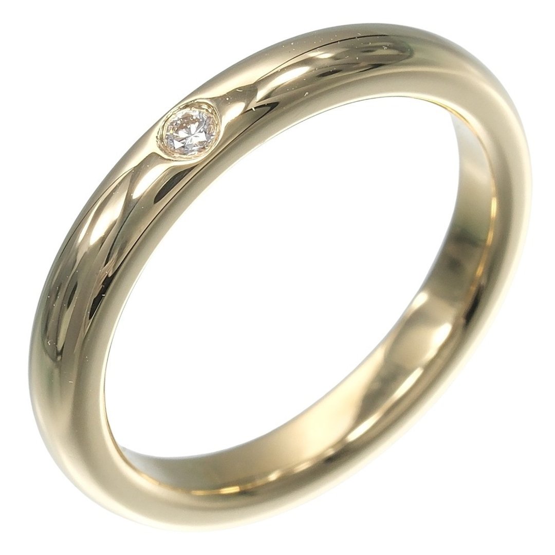 【日本直送】蒂芙尼 戒指 堆叠 बँ 7号 戒指 K18YG 黄K金 钻石 约3.6g TIFFANY&Co.【二手】A级 - 戒指 - 贵金属 金色