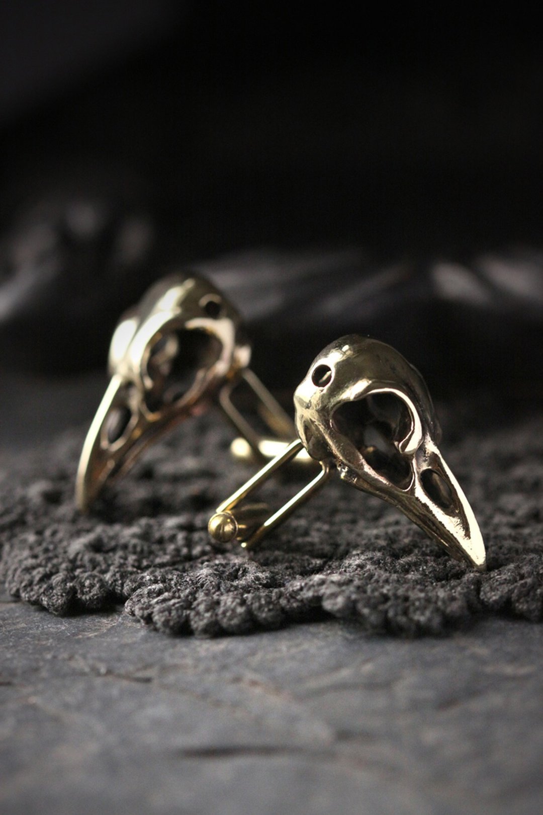 Raven Skull Cufflinks - Original made and designed by Defy - 袖扣 - 其他金属 