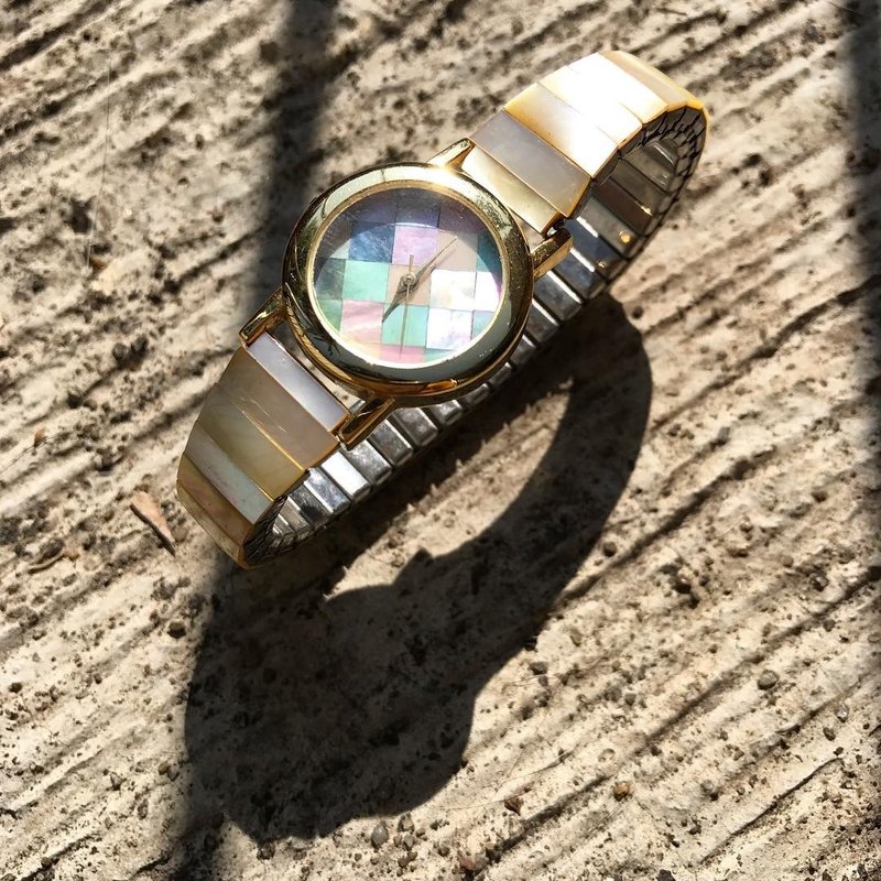 【Lost and find】古董款 天然石 冰淇淋拼色 贝母 手表 - 女表 - 宝石 多色