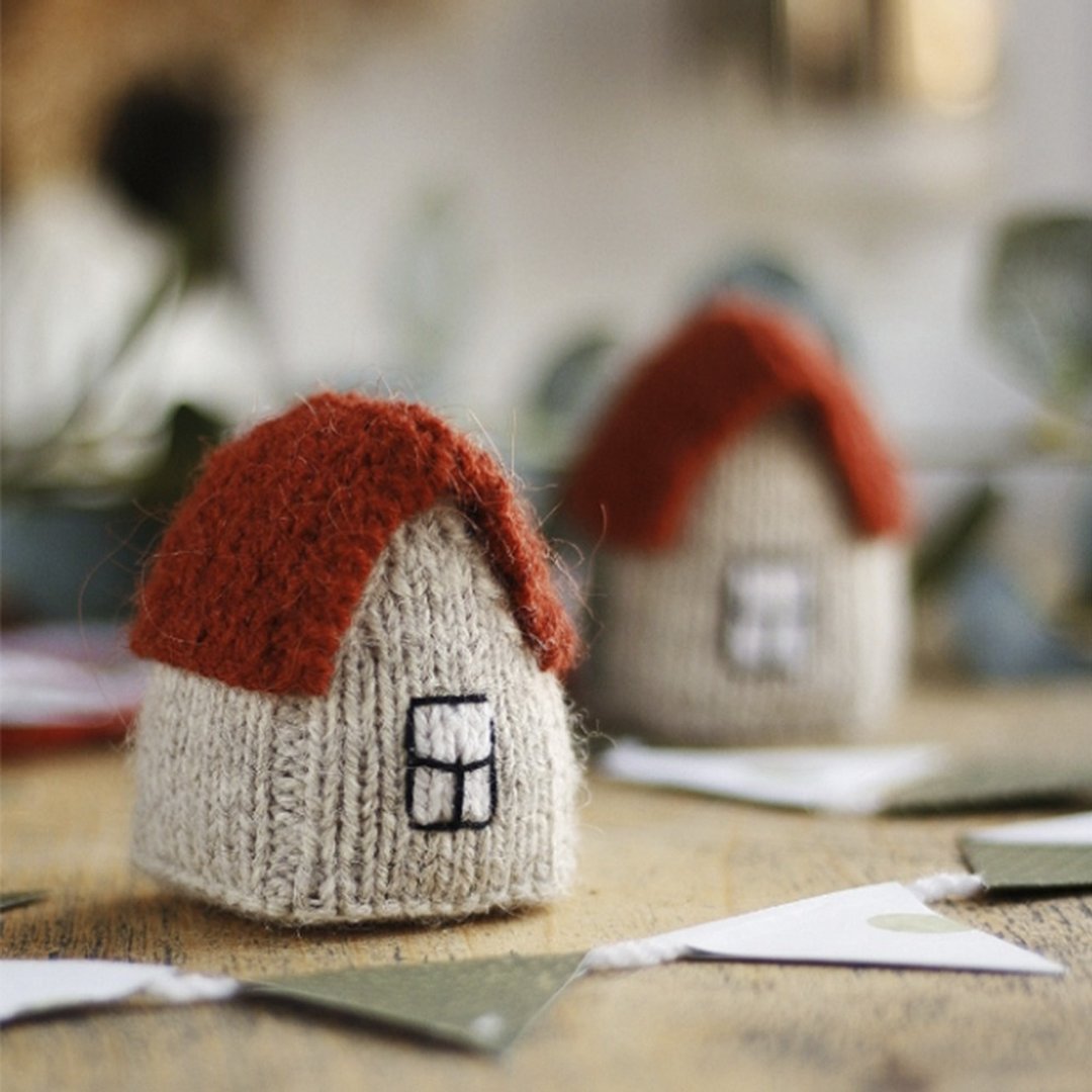 Pattern Small knitted house. Knitting home decor pattern. - 手工艺教程/工具书 - 其他材质 