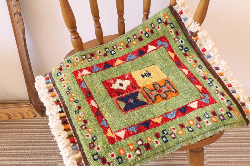 Yellowgreen Handmade Rug carpet small size for chair - 被子/毛毯 - 其他材质 绿色
