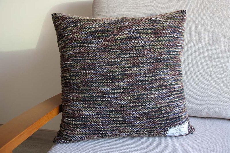 针织抱枕 太鲁阁 石上青苔 (含枕芯) - 枕头/抱枕 - 其他材质 卡其色