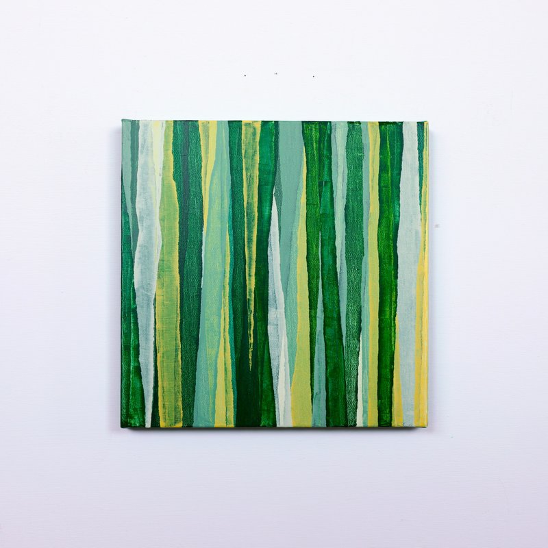 【森林】绿色与黄色装饰画/日本制抽象画/客厅装饰/放松/北欧风 - 插画/绘画/写字 - 压克力 绿色