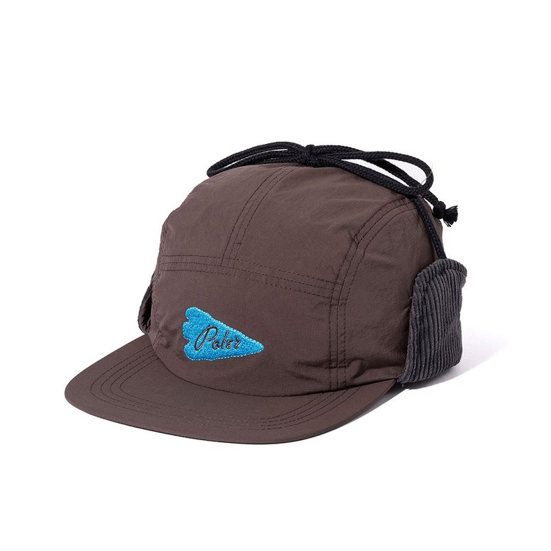 日本限定 POLER NYLON FLAP CAP 尼龙翻盖遮耳帽 / 巧克力 - 帽子 - 其他材质 咖啡色