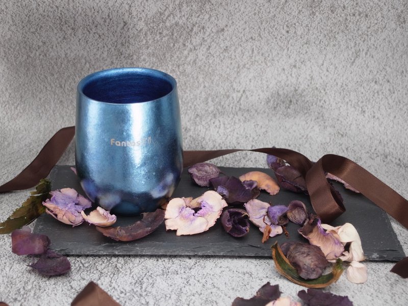 FantasTi  钛爱生活系列-纯钛双层保温保冷钛杯-耀蓝结晶 220ml - 其他杯子 - 其他金属 粉红色