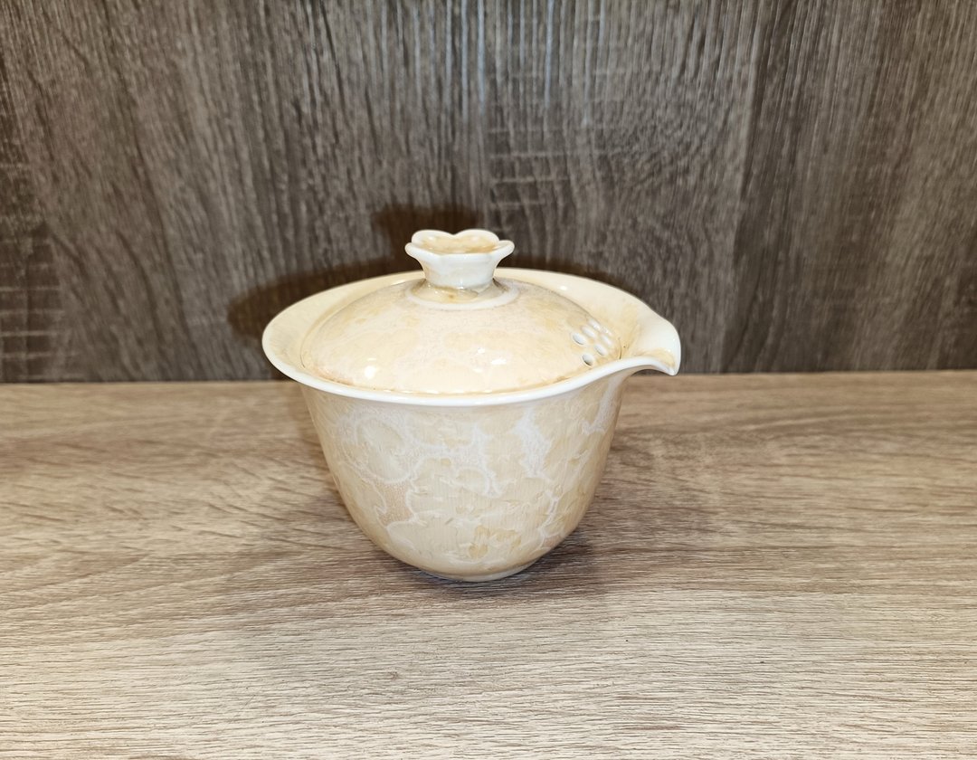 黄结晶釉 - 盖碗 - 易泡壶 - 莺歌李玟睿 - 茶具/茶杯 - 陶 