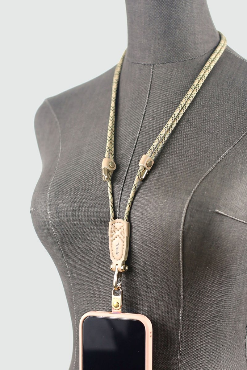 快扣手机绳/手机挂绳/证件带/Prockr/手机背绳/肤色革(花色绳-1) - 挂绳/吊绳 - 尼龙 多色