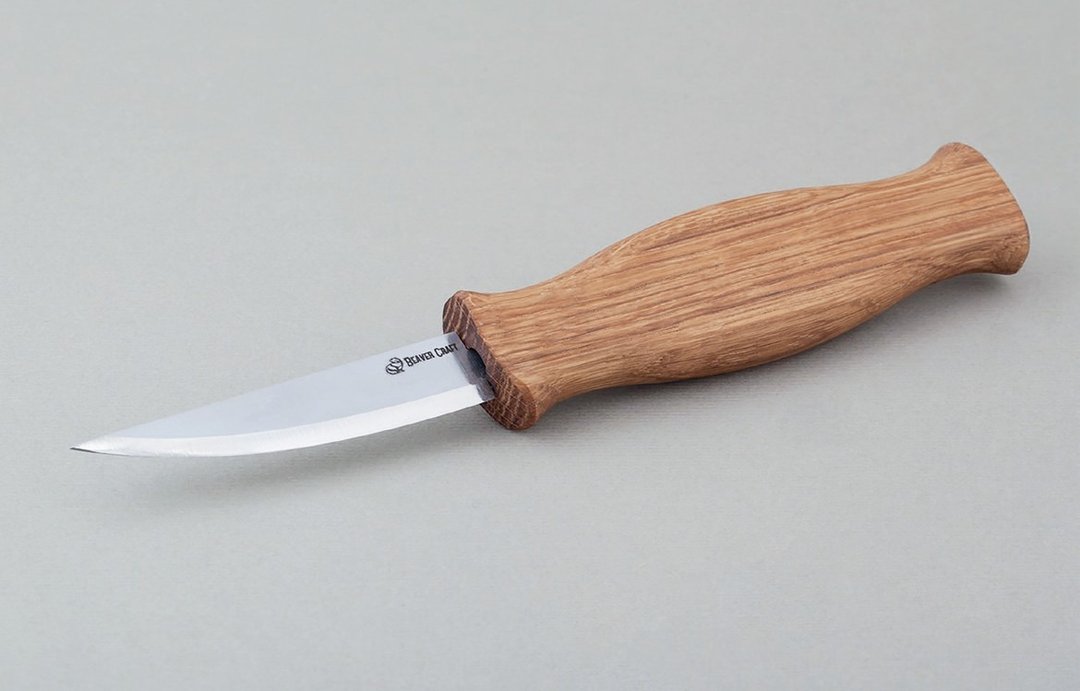 经典木雕刀01 (橡木握把.刀刃尺寸80mm) - 其他 - 其他金属 咖啡色