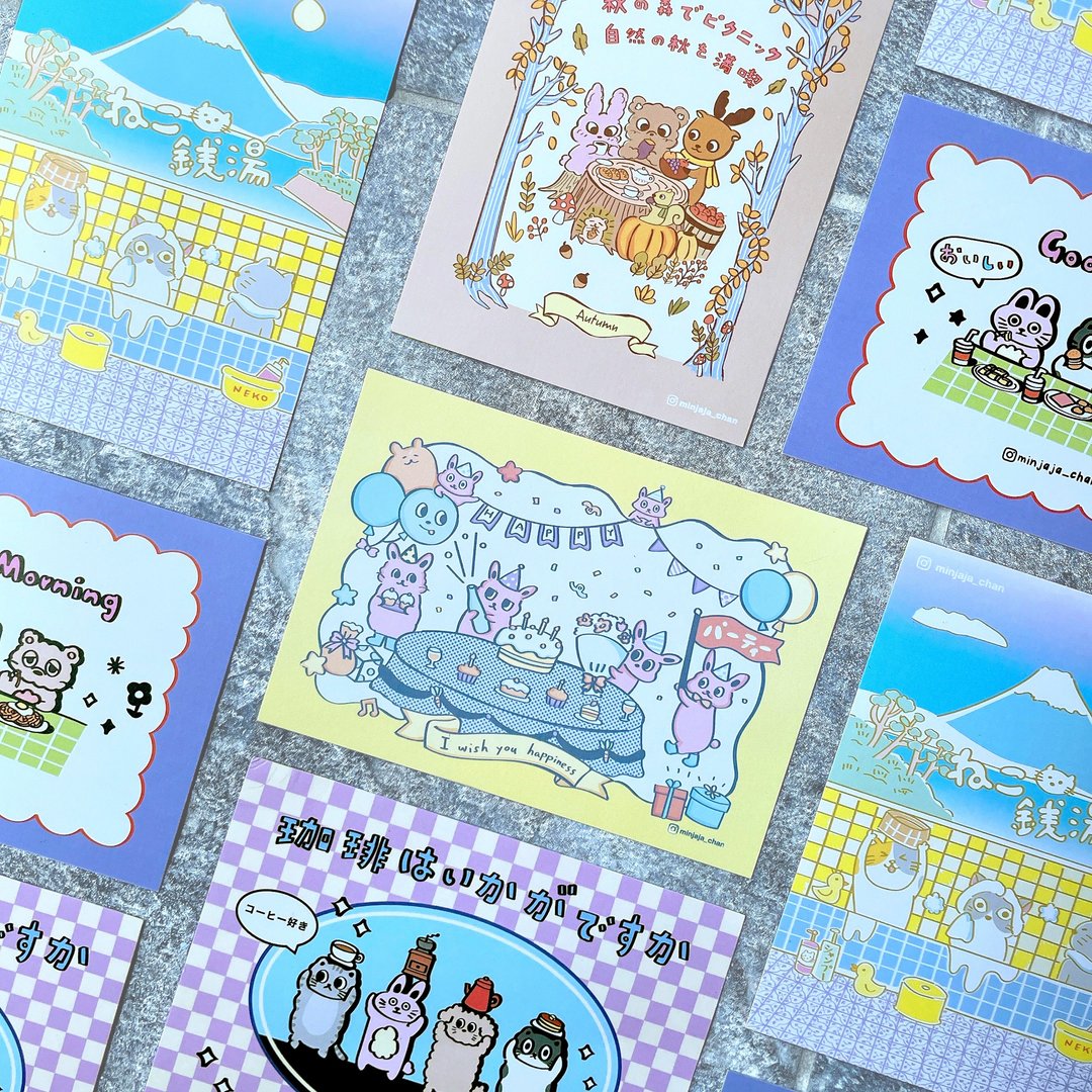 插画明信片  第一弹・套组 (5入) - 卡片/明信片 - 纸 
