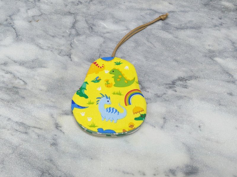 恐龙(黄) 梨型钥匙包【K240820】 - 钥匙链/钥匙包 - 棉．麻 多色