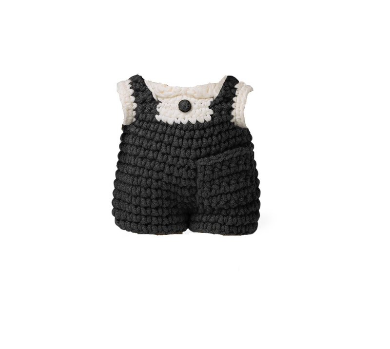 荷兰 Just Dutch | Miffy 米飞兔 手工编织 校服吊带裤 - 玩偶/公仔 - 棉 黑色