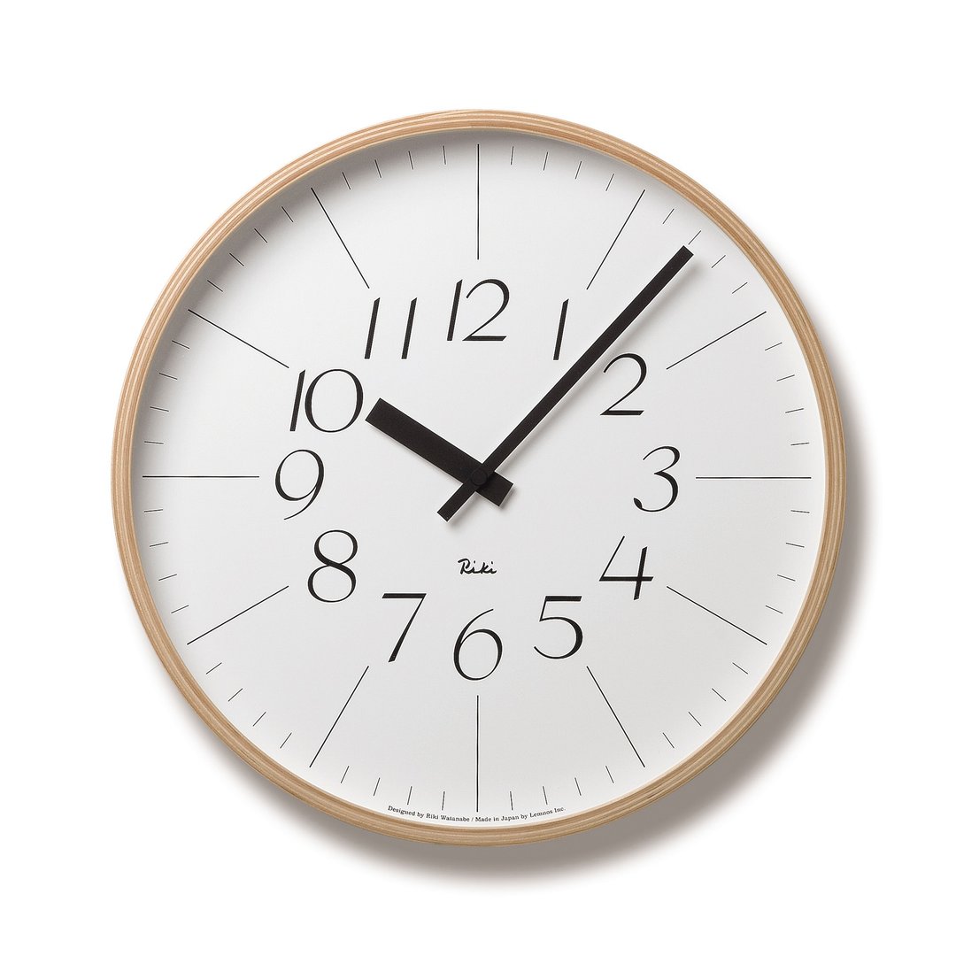 Lemnos Riki Clock Lightness 大 时钟 - 时钟/闹钟 - 木头 卡其色