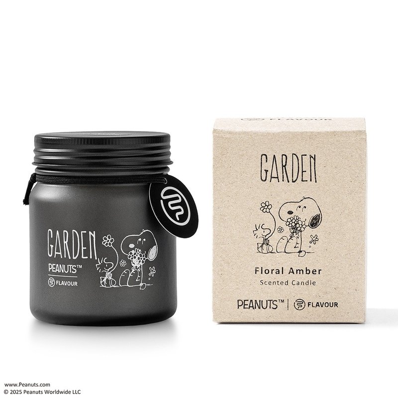 【FLAVOUR】GARDEN | 香氛蜡烛 | 琥珀花香调 - 香薰/精油/线香 - 浓缩/萃取物 黑色