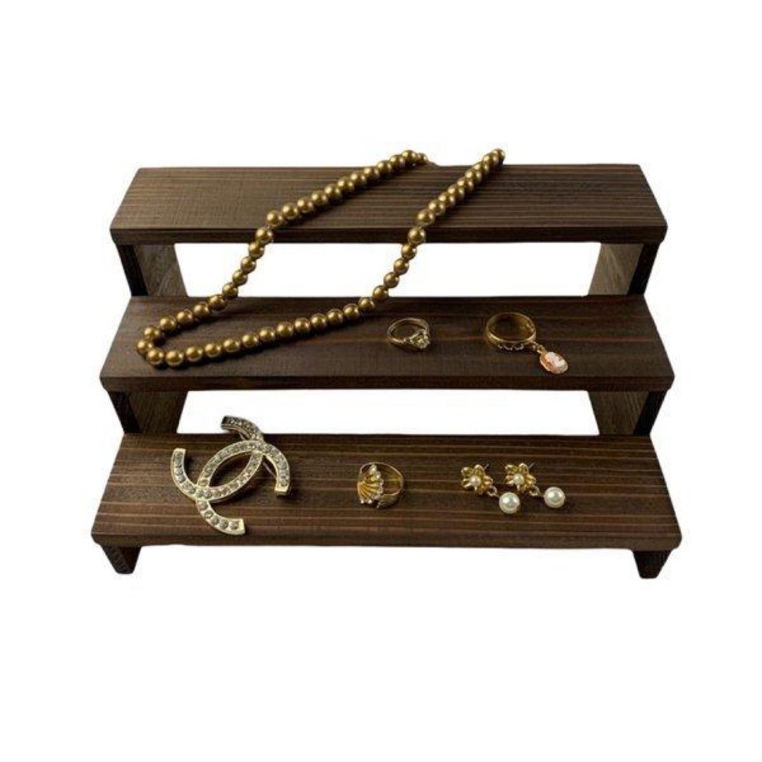 Wood 3 Tier Hinadan - 收纳用品 - 木头 咖啡色