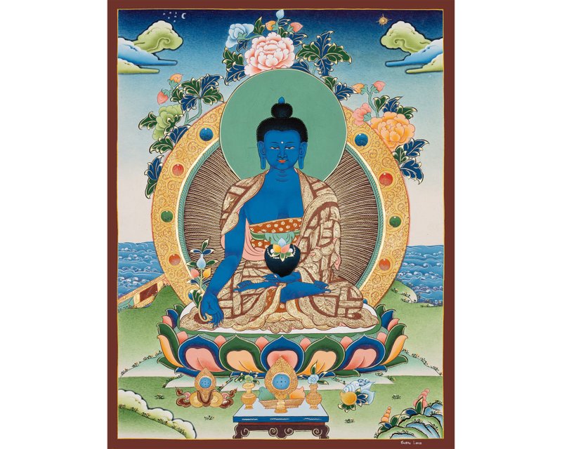 古董医药师佛唐卡  古代疗法 - 墙贴/壁贴 - 其他材质 多色