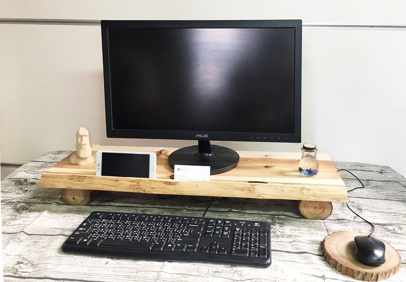原木木作多功能电脑架 - 其他 - 木头 咖啡色