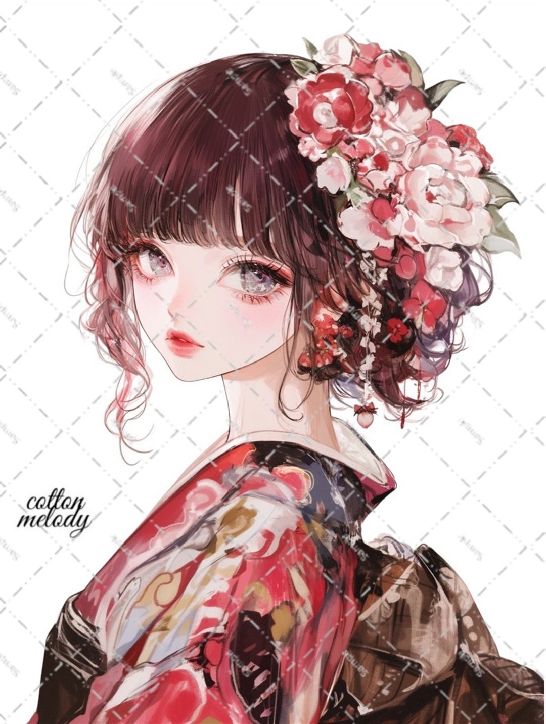 原创贴纸 no.8075 人物贴纸 原创贴纸 人物贴纸 女孩贴纸 原创人物贴纸 - 贴纸 - 纸 