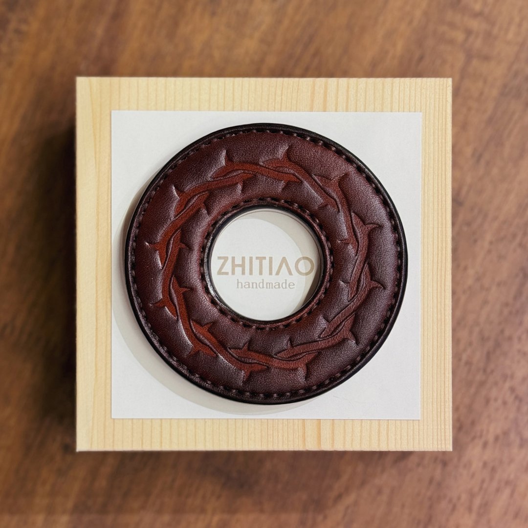 原创手工制作牛皮剑道刀镡 披荆斩棘 咖啡色 剑锷 Tsuba - 运动配件 - 真皮 咖啡色