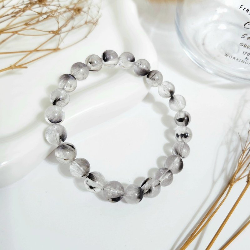 稀有黑银钛手串 - 手链/手环 - 水晶 黑色