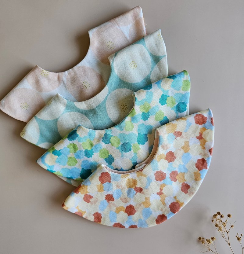 360度圆兜 双面围兜 纯棉口水巾 - 金平糖 - 围嘴/口水巾 - 棉．麻 多色