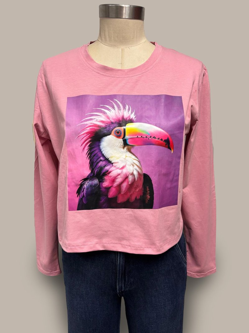 印花圆领T恤 - 女装 T 恤 - 棉．麻 