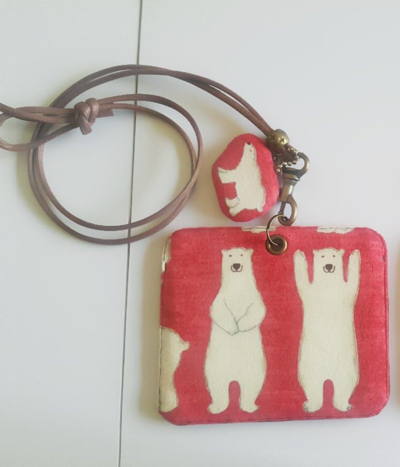 mini熊 手作 北极熊 卡套/证件套组 + 吊饰 识别证带  独家款 - 证件套/卡套 - 棉．麻 