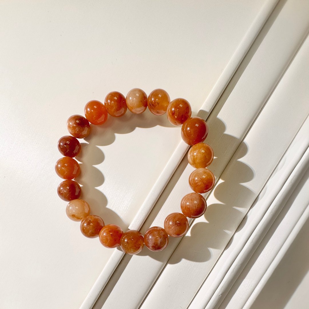 老黄玉手链/宝石 水晶手链 手串 情侣手链 提升自信 财运 好运 - 手链/手环 - 半宝石 咖啡色